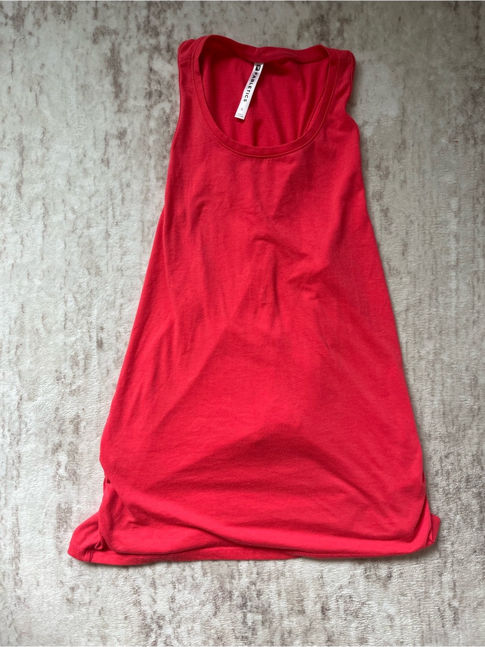 Fabletics red/coral tank top with twisted back in size S